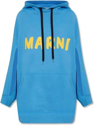 Marni Accessories - Dames - Hoodies - Blauw - XS - Hoodies & sweatvesten