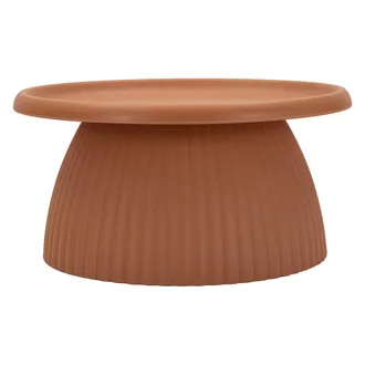 Dmora Mesa De Centro Gamirese, Apta Para Interior/exterior, Forma Redonda, Color Rojo, 71x35x71h Cm Rojo