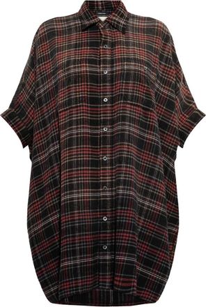 R13 Plaid Oversized Boxy Jurk - Dames - Shirt Kleedjes - Veelkleurig - ONE Size - Katoen - Kleedjes