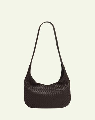 Bottega Veneta Mens Small Veneto Intrecciato Leather Shoulder Bag