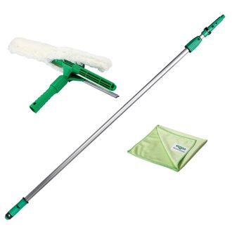 Unger Set De Limpieza De Cristales Unger De 1,25 M (incl. Limpiacristales, Varilla De Extensi&oacute;n, Pa&ntilde;os De Microfibra, Limpieza Sin Rayas) Ak131