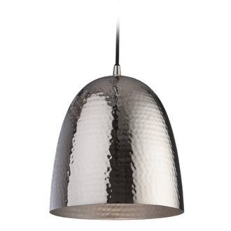 Netlighting Assam 1 Light Dome Ceiling Pendant Nickel Matt Nickel Inside E27 in Grey