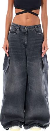 Palm Angels Black Wide Leg Jeans