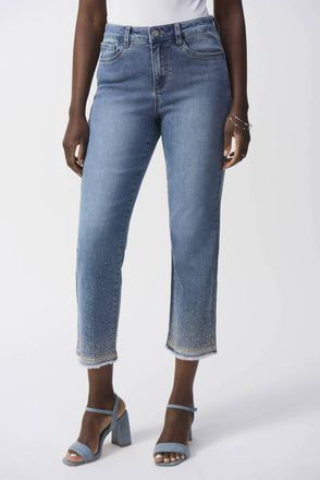 Joseph Ribkoff High Rise Ankle Length Jean In Vintage Blue