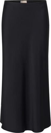 Vera Mont Rokken, Dames, Zwart, XS, Satijn, Elegante Satijnen Midi Rok