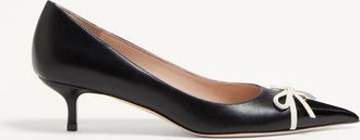 Valentino Garavani Bepointy Pump In Patent Leather And Kidskin 45Mm Woman BLACK/IVORY 35.5