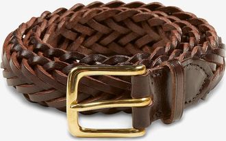 Drake's Von Hand geflochtener Lederg&uuml;rtel - 30 mm