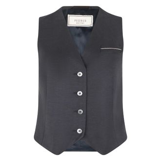 PESERICO Peserico, Vests, female, Gray, Size: XS Sleeveless Gilet