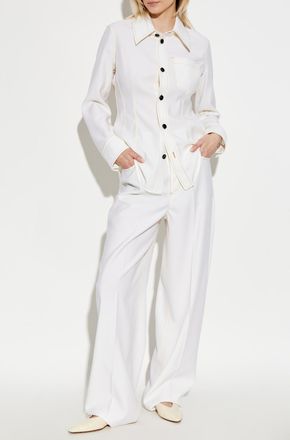 Bottega Veneta Wool Shirt, Womens, White