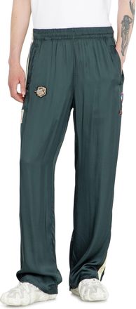Diesel Satin track pants with patches - Pants - Man - Green