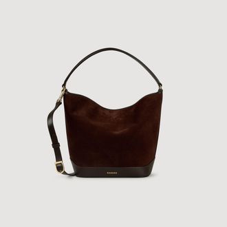 Sandro Suede and leather bag TANGOSO