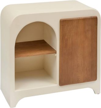 Atmosphera Credenza Sienna Beige H85cm A 1 Anta E 4 Livelli - Atmosphera Cr&eacute;ateur DInt&eacute;rieur