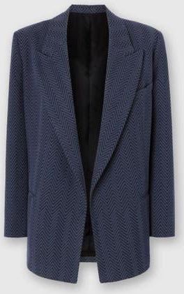 Missoni Single-breasted Blazer With Zigzag Pattern in Blue at Nordstrom, Size 42 It