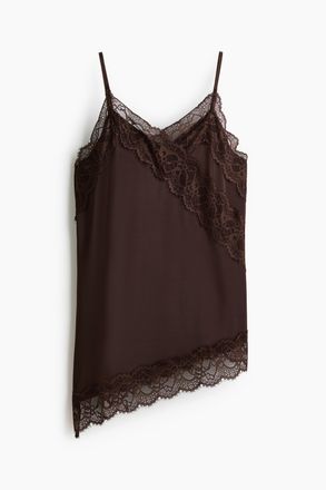 H&M Tr&auml;gertop mit Spitze - Brown