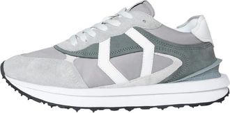 Mikakus Barcelona Grijze Nylon Sneakers met Nubuck Details - unisex - Sneakers - Grijs - 36 EU - Nylon - Schoenen