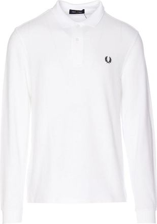 Fred Perry Klassiek poloshirt met lange mouwen - Heren - Polos - Wit - S - Tops