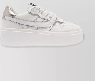 Ash low top leather match sneakers metallic platform