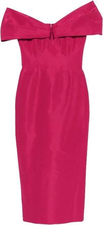 Carolina Herrera Jurk met Bardot-halslijn - Dames - Feestkleedjes - Roze - S - Kleedjes