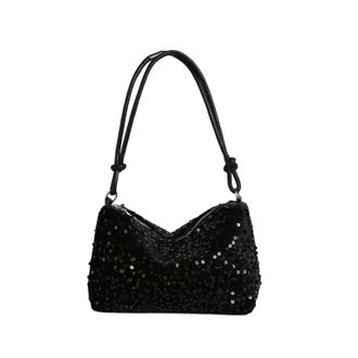 Generic Sequin Clutch Bag for Women, Bling Evening Handbag Sparkly Sequin Shoulder Bag Bling Underarm Bags Y2K Handbags Clutch Purse Elegant Handbags with Zip