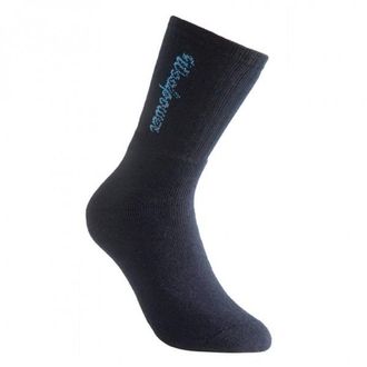 Woolpower Sport Socks 400 Logo Wandersocken - Unisex | blau/schwarz