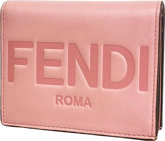 Fendi Pink Leather Wallet (Bi-Fold) (Pre-Owned)