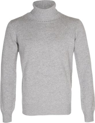 KANGRA Pullover Due Fili - Heren - Coltruien - Grijs - L - Kasjmier - Truien & Vesten