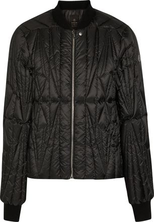 Rick Owens X Moncler Geocamo Padded Shell Flight Jacket - Black - 2 (XS)
