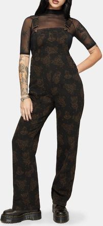 Disturbia Hexborn Baba Yaga Denim Dungarees in Black at Nordstrom, Size 10