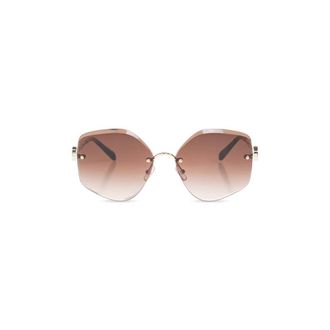 Tory Burch Tory Burch, Sunglasses, female, Pink, Size: 58 MM Miller Metal Geometric Sunglasses