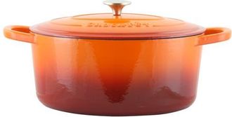 Crock-pot 7 Quart Enameled Cast Iron Oval Dutch Oven in Orange at Nordstrom