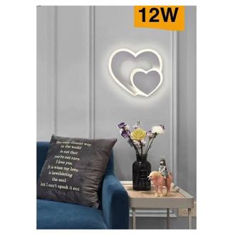 Trade Shop Trade Shop Traesio - Trade Shop - Applique Led Parete Forma Doppio Cuore Moderno 12w 3 Modalit&agrave; Colore Luce E83-3c