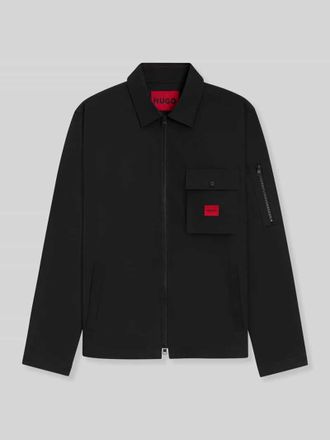 HUGO BOSS Oversize Hemdjacke aus Baumwoll-Mix in Black, Gr&ouml;&szlig;e XXL