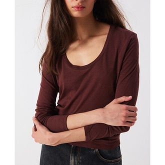American Vintage T-shirt met lange mouwen en U-hals, JACKSONVILLE