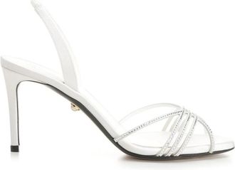 Alev&igrave; Giusy Satin Sandalen - Dames - Sandalen met hakken - Wit - 41 EU - Satijn - Schoenen