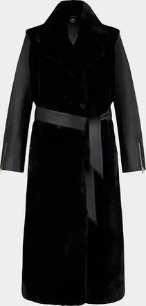 Moose Knuckles Bunny Tolina Faux-Fur Trench Coat