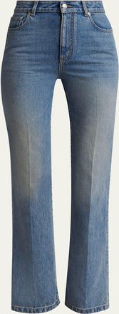 Alexander McQueen Mid-Rise Slim-Leg Denim Jeans