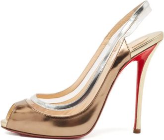 Christian Louboutin Pumps Gospel in pelle con tacco 120mm - Toni neutri