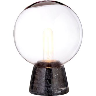 Premier Housewares Lamonte Black Marble Base/EU Plug Globe