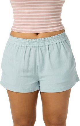 O'Neill Sanders Smocked Waist Shorts in Cloud Blue at Nordstrom, Size Xx-Large