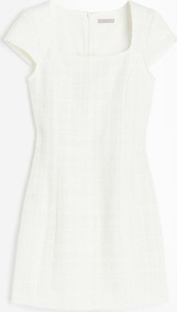 H&M Boucl&eacute;-Kleid - White