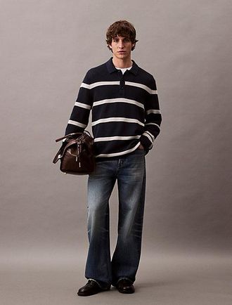 Calvin Klein Polo Holgado De Rayas