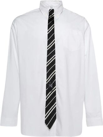 VETEMENTS tie-detailed shirt - White