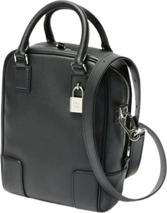 Loewe Pre-owned Handbags, female, Black, Size: ONE SIZE Pre-owned Leather handbags