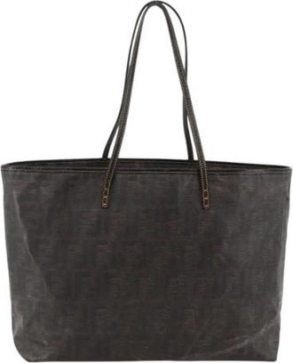 Fendi Pre-owned Leren Tote Bag - Dames - Vintage Shopper - Bruin - ONE Size - Leer - Vintage