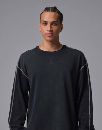 Nike M J flt hvywght top pesante a maniche lunghe nero
