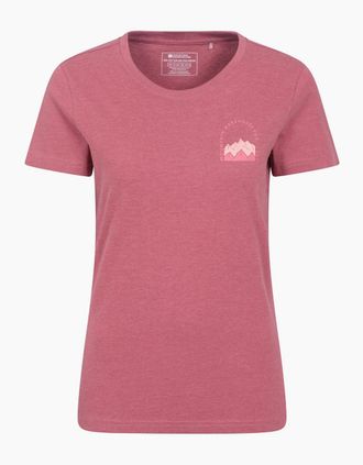 Mountain Warehouse Womens Mountain Warehouse Womens/Ladies Mountain Scene Organic T-Shirt - Pink - Size: 14