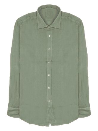 120% Lino Relaxed Linen Button-Down Casual Shirt