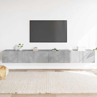 vidaXL Vidaxl - Set De Muebles De Tv 3 Pzas Madera Contrachapada Gris Hormig&oacute;n