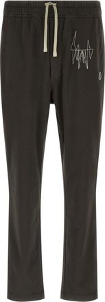 Rick Owens Brown Cotton Embroidered Joggers