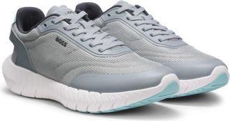 BOSS Running sneakers with leather trims